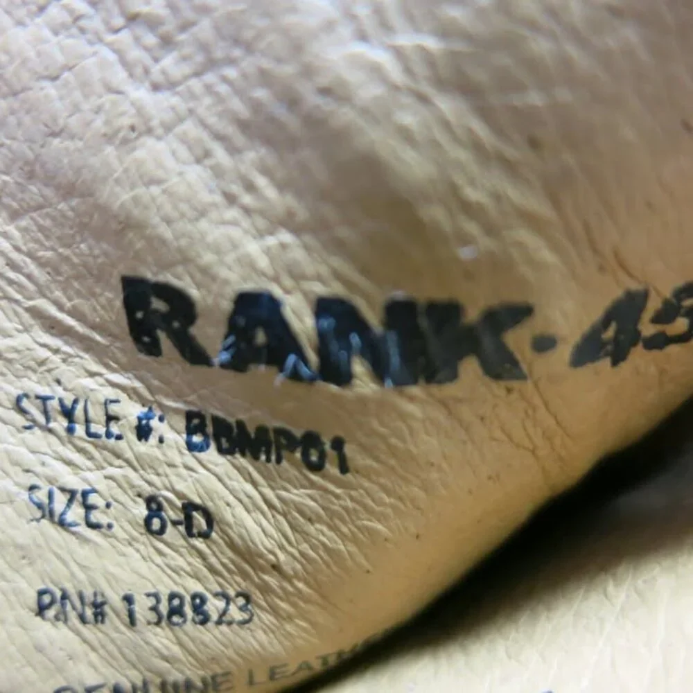 Rank-45 Oil Tanned Thick Leather Western Boots Kicker Footwear Men's 8 M